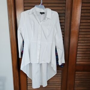 Lane Bryant White High-Low Blouse